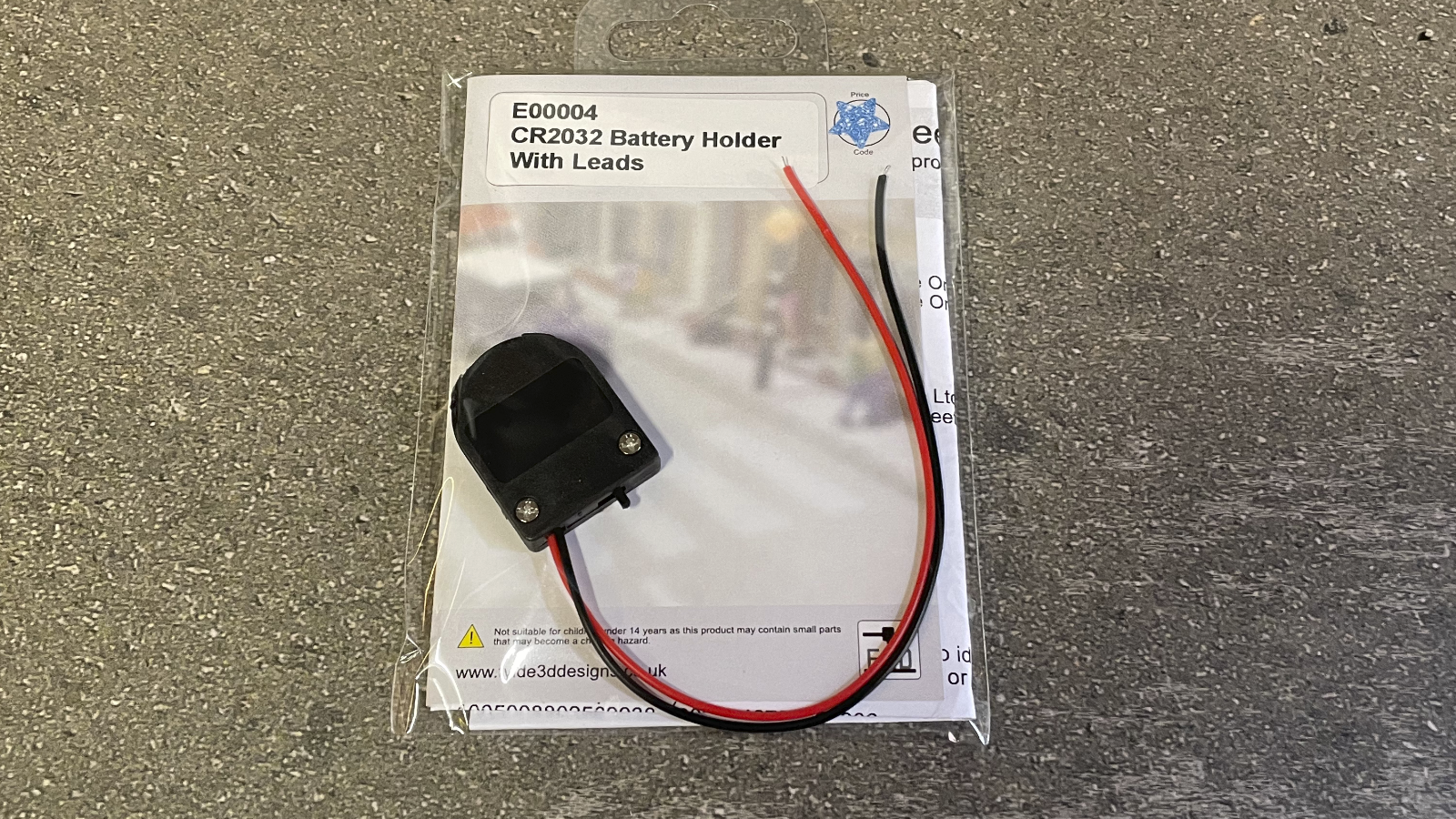 CR2032 Battery Connector With Inline On/Off Switch & Fly Leads