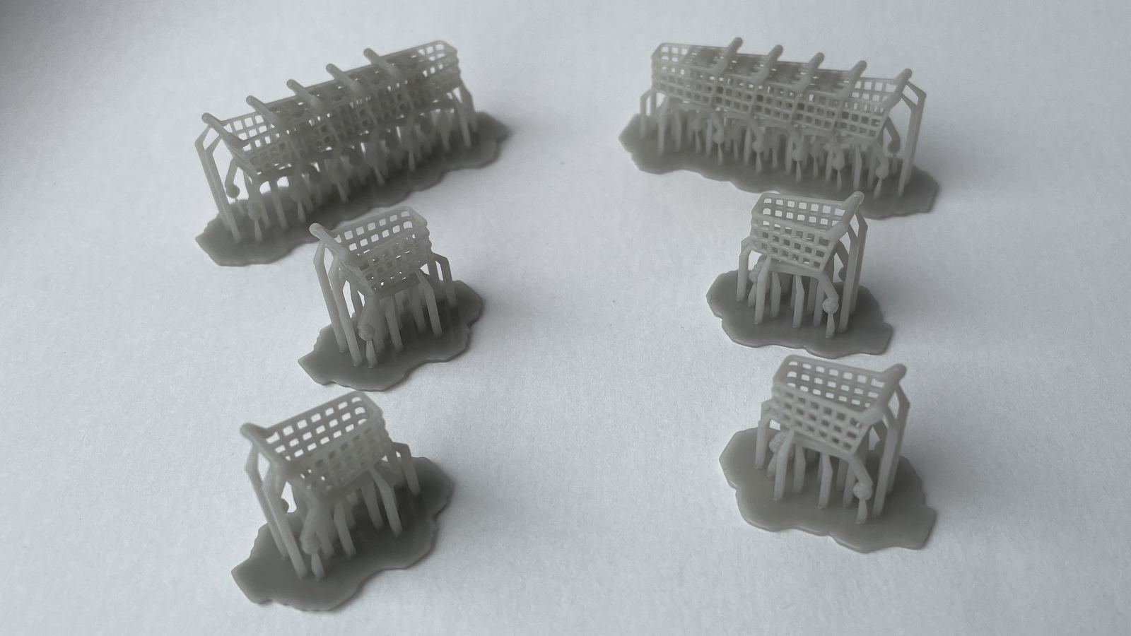 Shopping Trolley Set Unpainted OO - Gauge (Pack of 6)