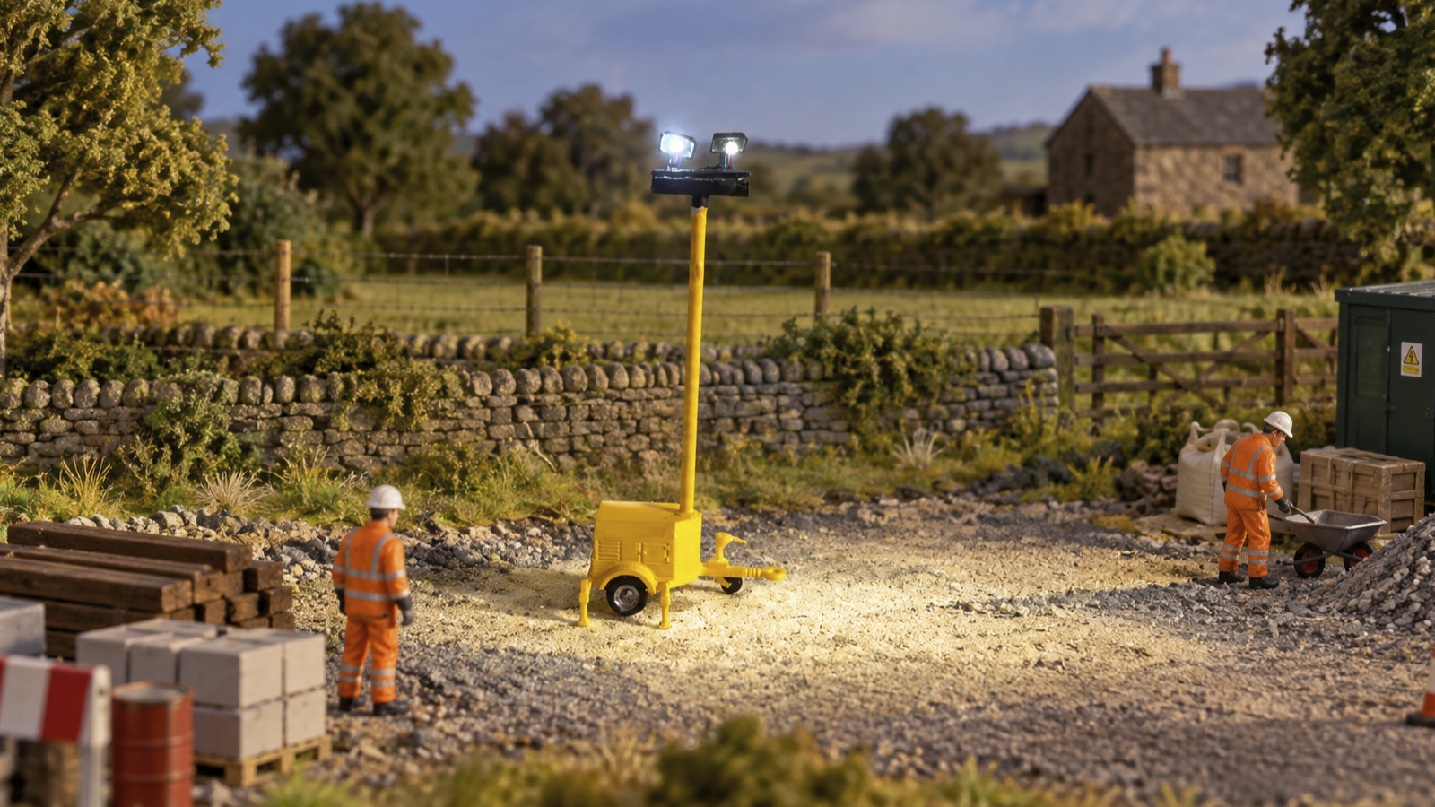 Mobile Lighting Tower Kit (With Working Lights) OO-Gauge
