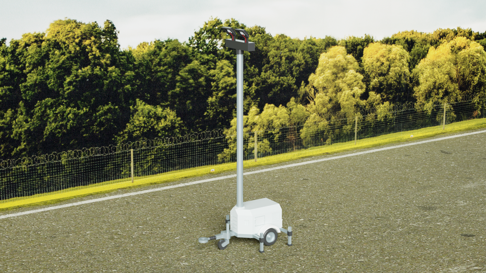Mobile Lighting Tower Kit (With Working Lights) OO-Gauge