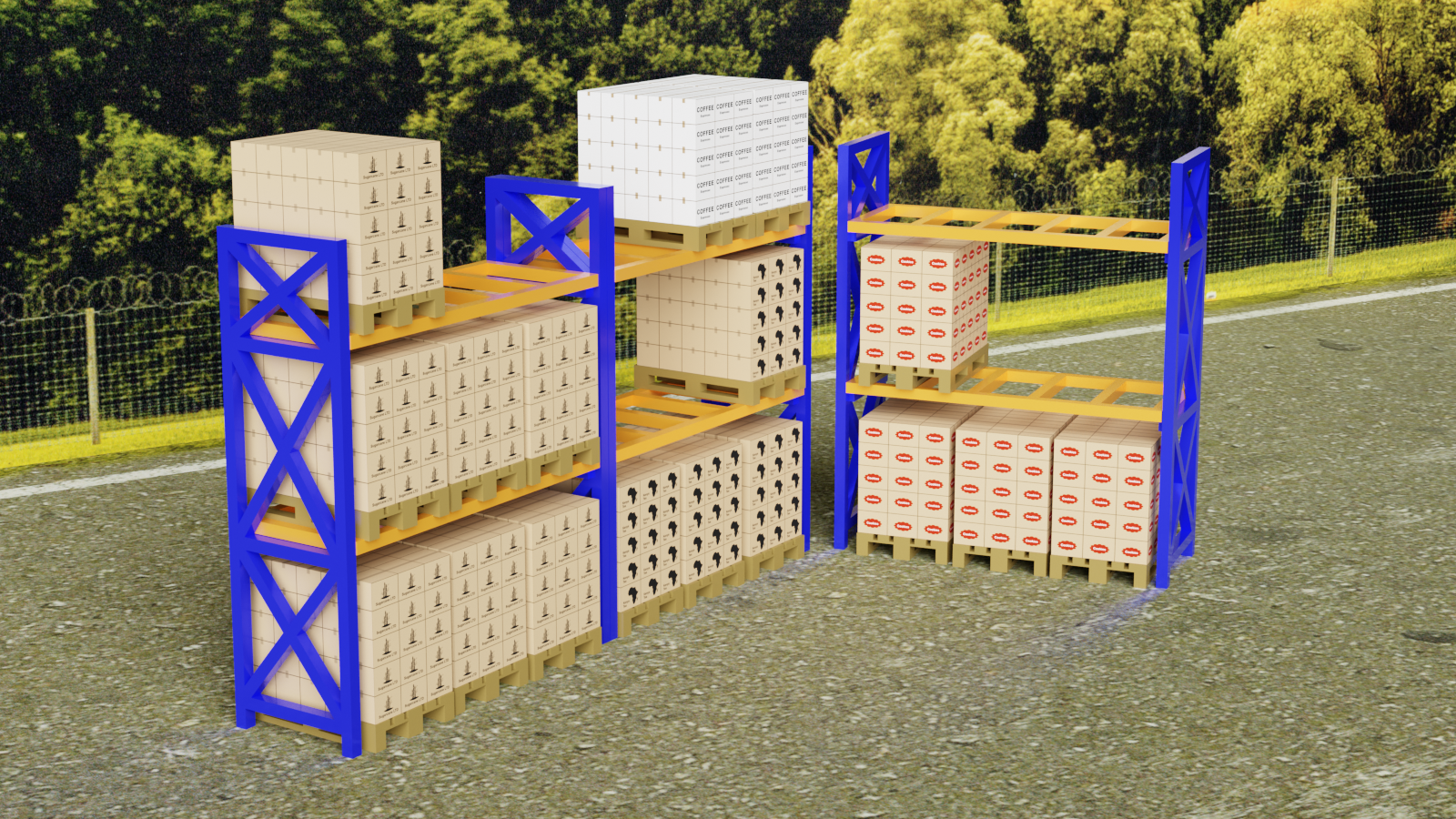 Warehouse Storage Racks Kit - OO Gauge (3 Pack)