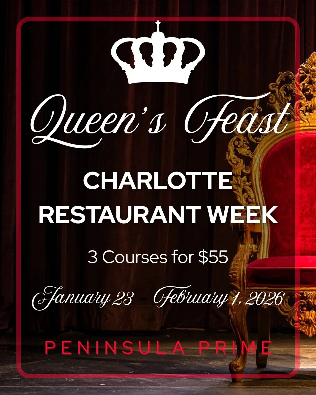 Queen&rsquo;s Feast starts today! 👑

Swipe to see our menu - 3 courses for $55 per person now through February 1st! 

We will still have our full menu available during Queen&rsquo;s Feast! Reservations are strongly encouraged, visit our website or t