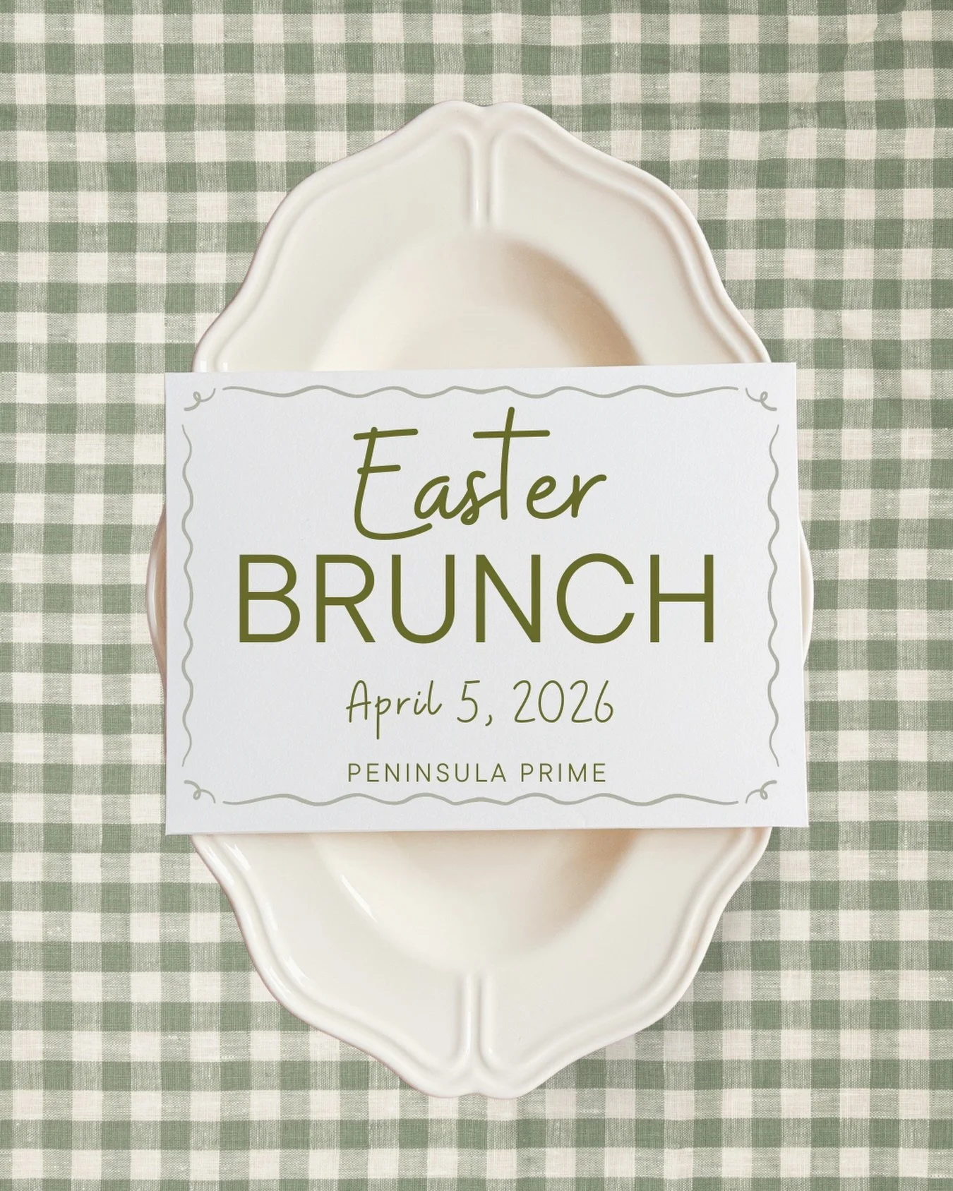🐣We would like to invite you to join us at Peninsula Prime for Easter Brunch on Sunday, April 5, 2026!

🐰We are finalizing our menu, and will post it very soon! In the meantime, reservations are available online. Easter Brunch books out every year,