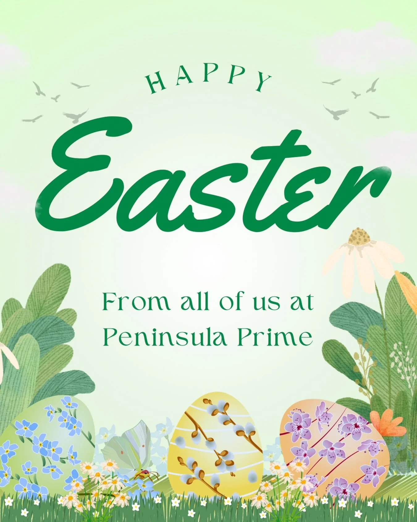 Happy Easter from all of us at Peninsula Prime! 🌷🐣