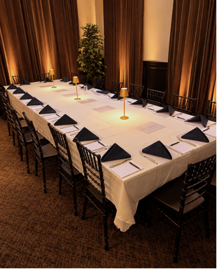 Private Dining Room table arrangement at Peninsula Prime