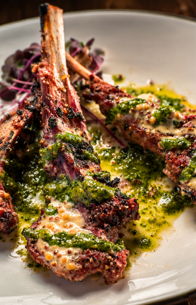 Fantastic Lamb Chops with Pesto at Peninsula Prime
