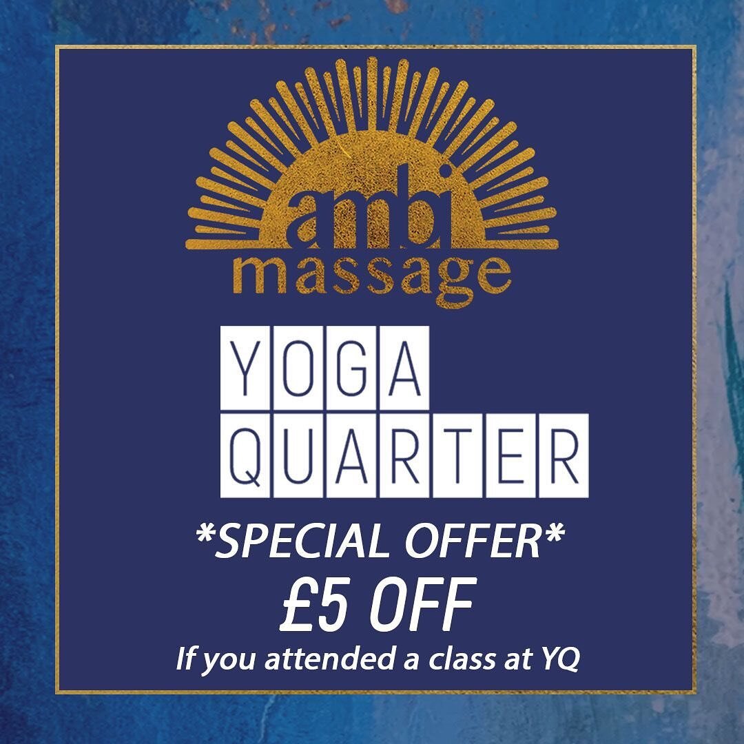 Ambi has linked in Yoga Quarter to help you look after your body! 

Offering &pound;5 off Any Treatment if you have attended a class at Yoga Quarter!! 
 

#offer #yoga #massage #belfast #localbuisness #supportlocal #supportsmallbusiness #massage #bod