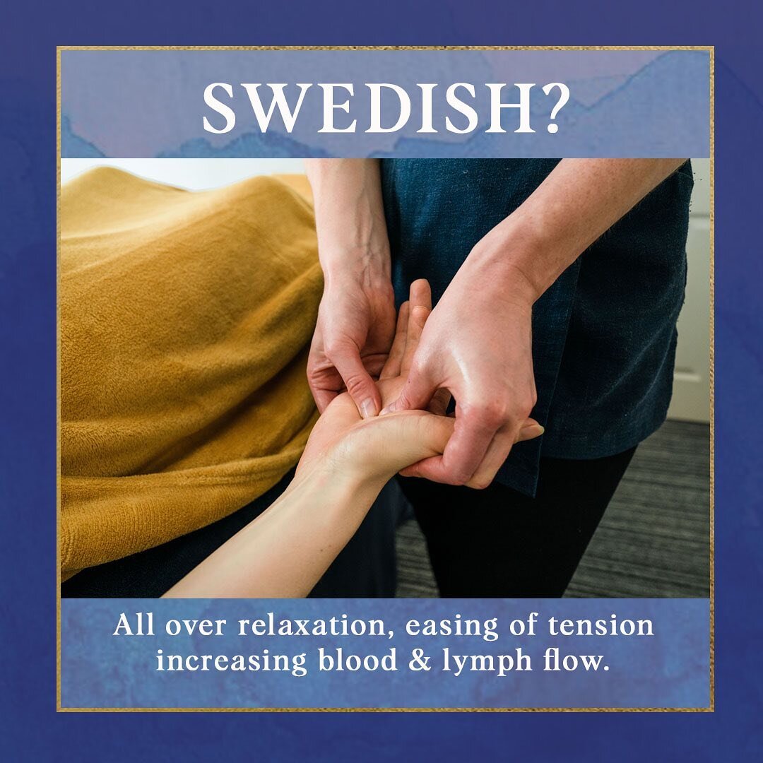 Traditional Swedish Massage

An overall crowd pleaser. 
Hard to go wrong with this tried and tested massage style. 

Especially if you have never experienced massage before. I recommend trying this one first.

This massage is great for circulation,  