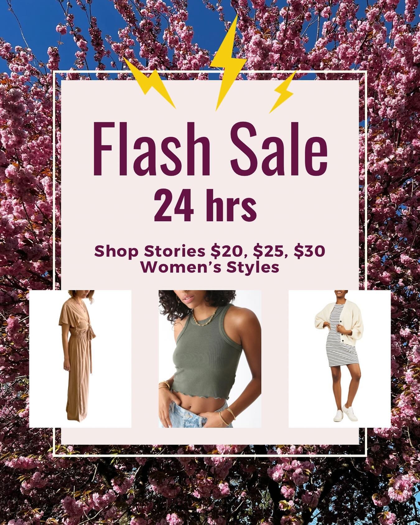 ⚡️ FLASH SALE ⚡️ $20, $25, $30 Women&rsquo;s styles have been posted up in stories for you to claim! 

Reply to the pieces you want: 1st come 1st served! 

Yet another chance to upgrade your wardrobe sustainably this spring @ an incredible value! Tha