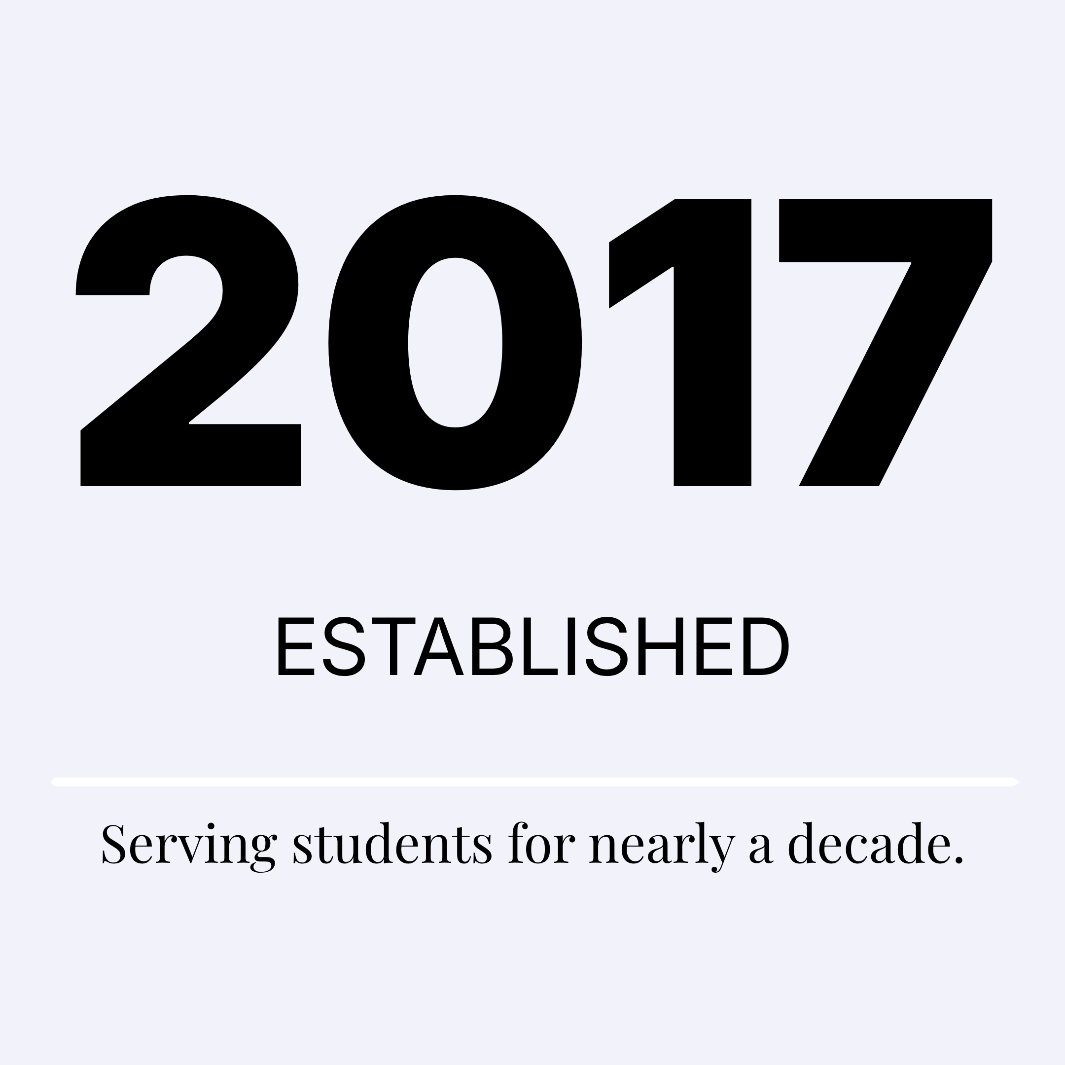 Serving students since 2017