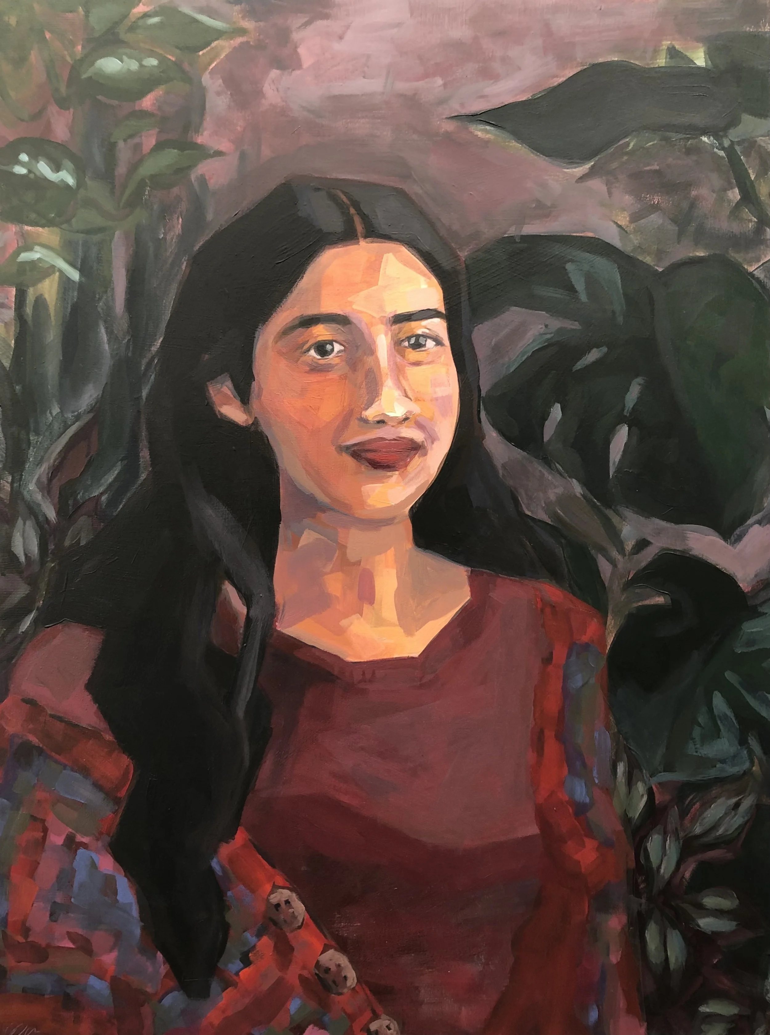 Sonal acrylic on panel, 18” x 24”, 2021.