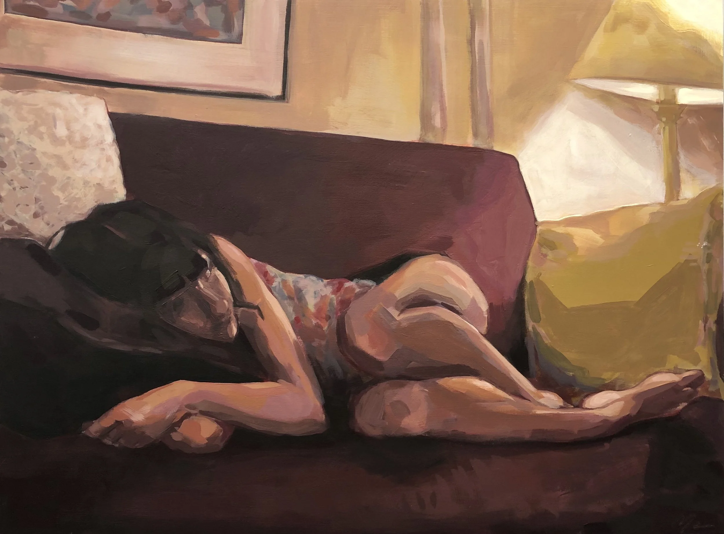 Curl, acrylic on panel, 24” x 18”, 2021.