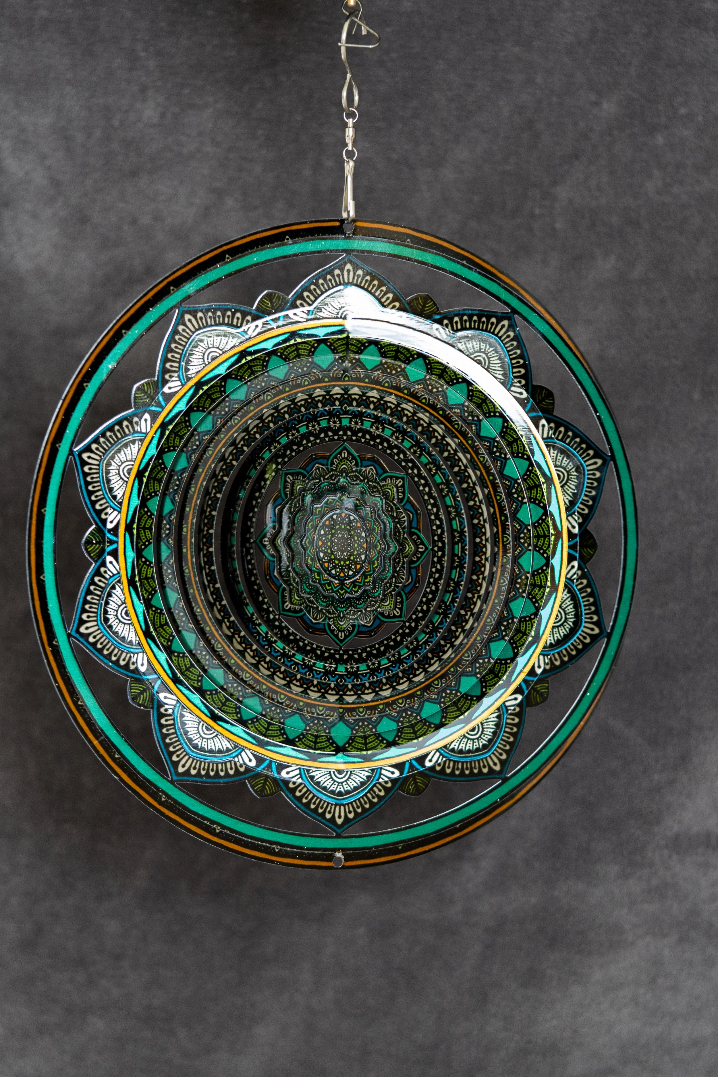 Mandala Flower Black and Green Small