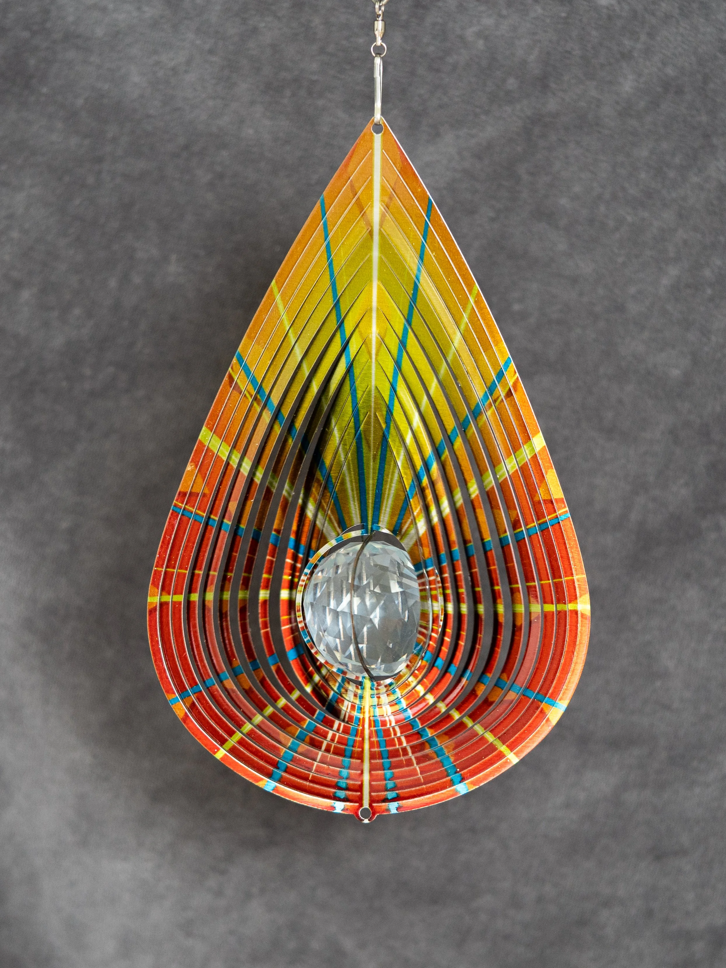 Golden Teardrop with Crystal