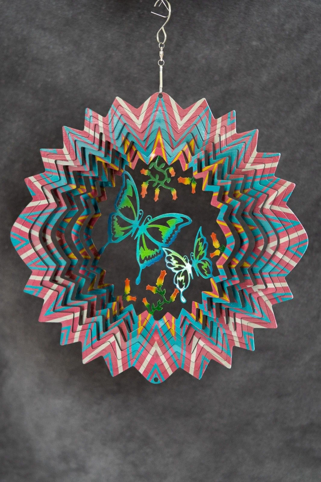 3-D Pink/Blue Butterflies