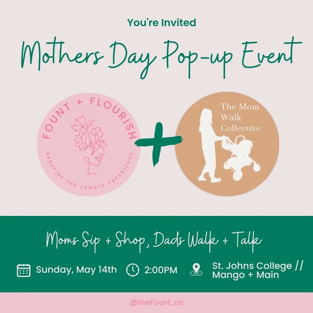 BONUS!! We are partnering with @themomwalkco.naptown to celebrate our amazing mums!! 

Background: the mom walk collective is an amazing group of women that host several monthly mom walks! They chat, connect, and move their bodies as they take the to