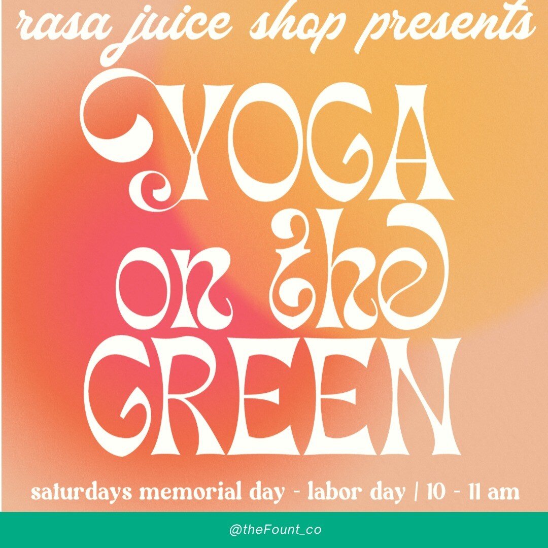 Help us kick off one of the best Annapolis Summer traditions - Yoga on the Green, hosted weekly by @rasajuiceshop. This memorial day weekend Rasa Juice is partnering with @thefount_co to kickoff the season in a special way. 

9:00 - 10:00AM 🧘🏻&zwj;