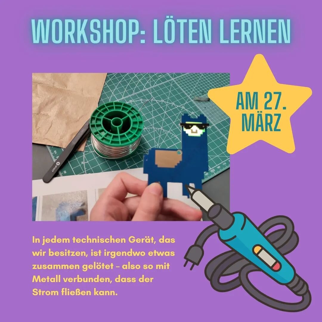 Lust was neues auszuprobieren? L&ouml;ten lernen mit Alev und Lisa von @jugendhackt.berlin

#ferien #Flintapower #l&ouml;ten #m&auml;dchenarbeitpankow