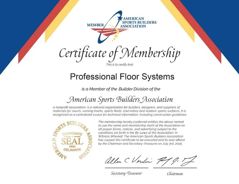 PFS Has Joined the American Sports Builders Association (ASBA)!