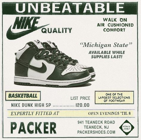 "vintage sneaker ad", Packer Shoes