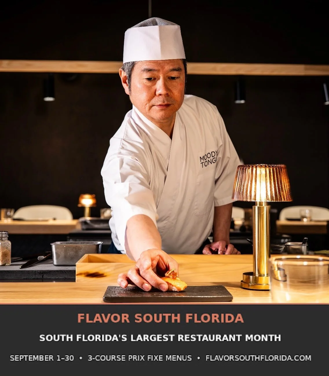 A Flavor South Florida experience unlike any other. 🍣🍺

This September, MICHELIN Selected Moody Tongue Sushi at Hilton West Palm Beach brings its signature approach to omakase to Flavor South Florida&mdash;pairing the artistry of Executive Sushi Ch
