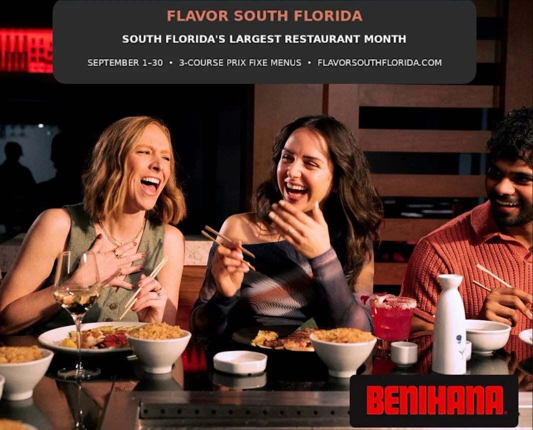 Dinner and a little tableside entertainment? 🔥🥢 Benihana is joining Flavor South Florida this September with a $45 three-course experience built around the hibachi favorites you know and love.

Start with gyoza or edamame, then choose Rocky&rsquo;s