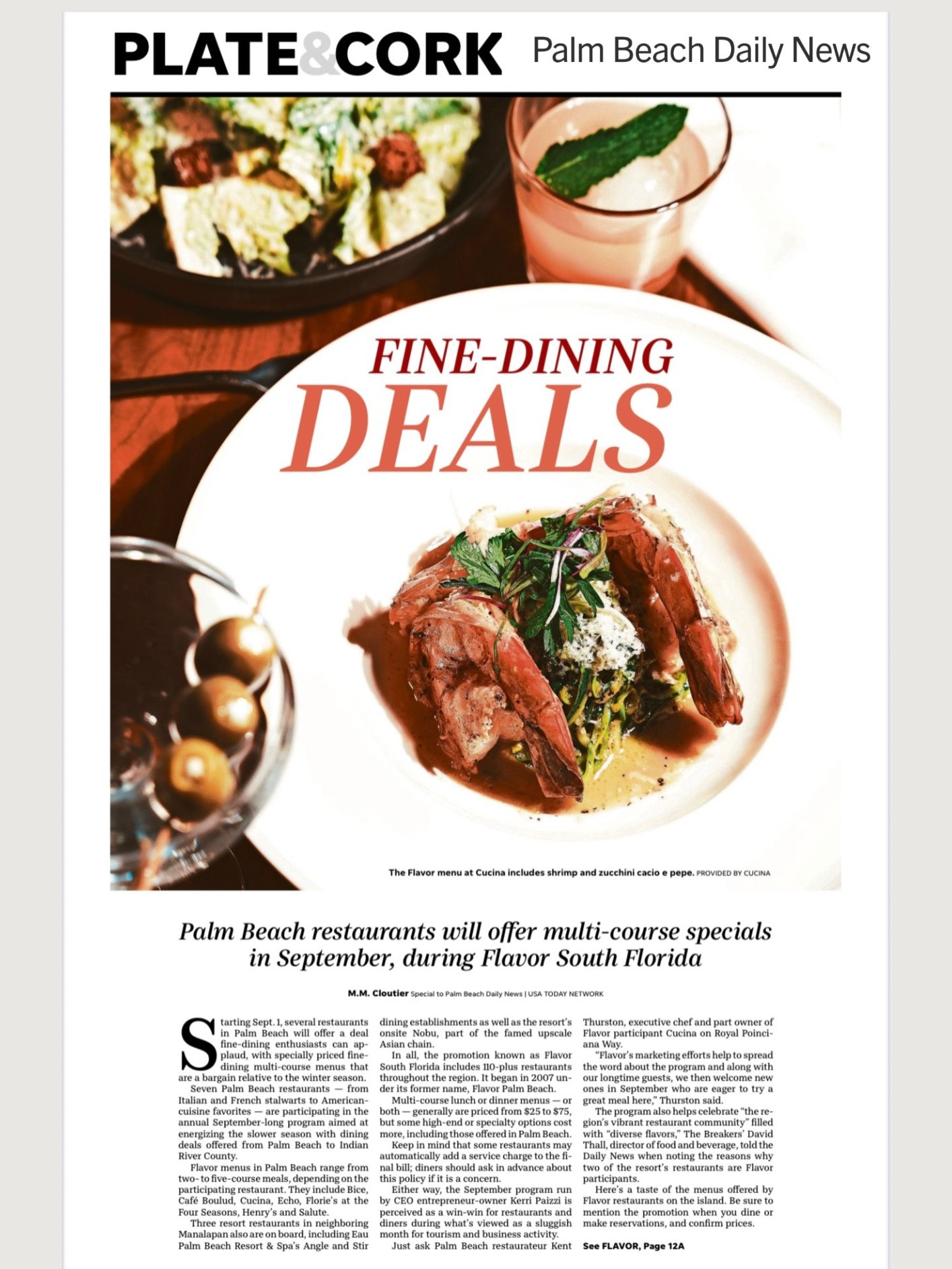 Such a beautiful write up in @palmbeachdailynews #shinysheet today! Thank you! 🗞️ #palmbeach