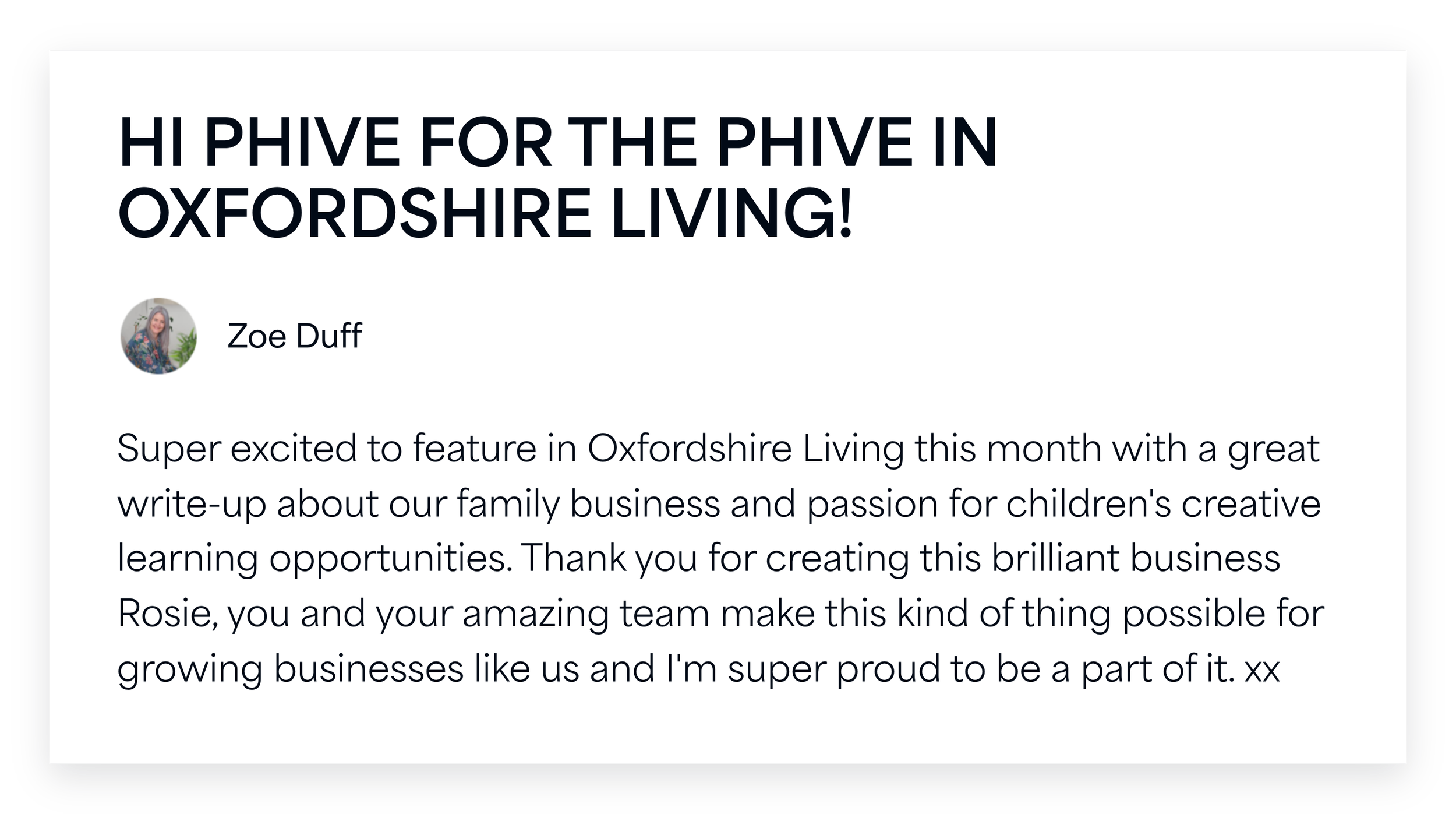 Hi Phive kids brand testimonial for PR Dispatch and press coverage