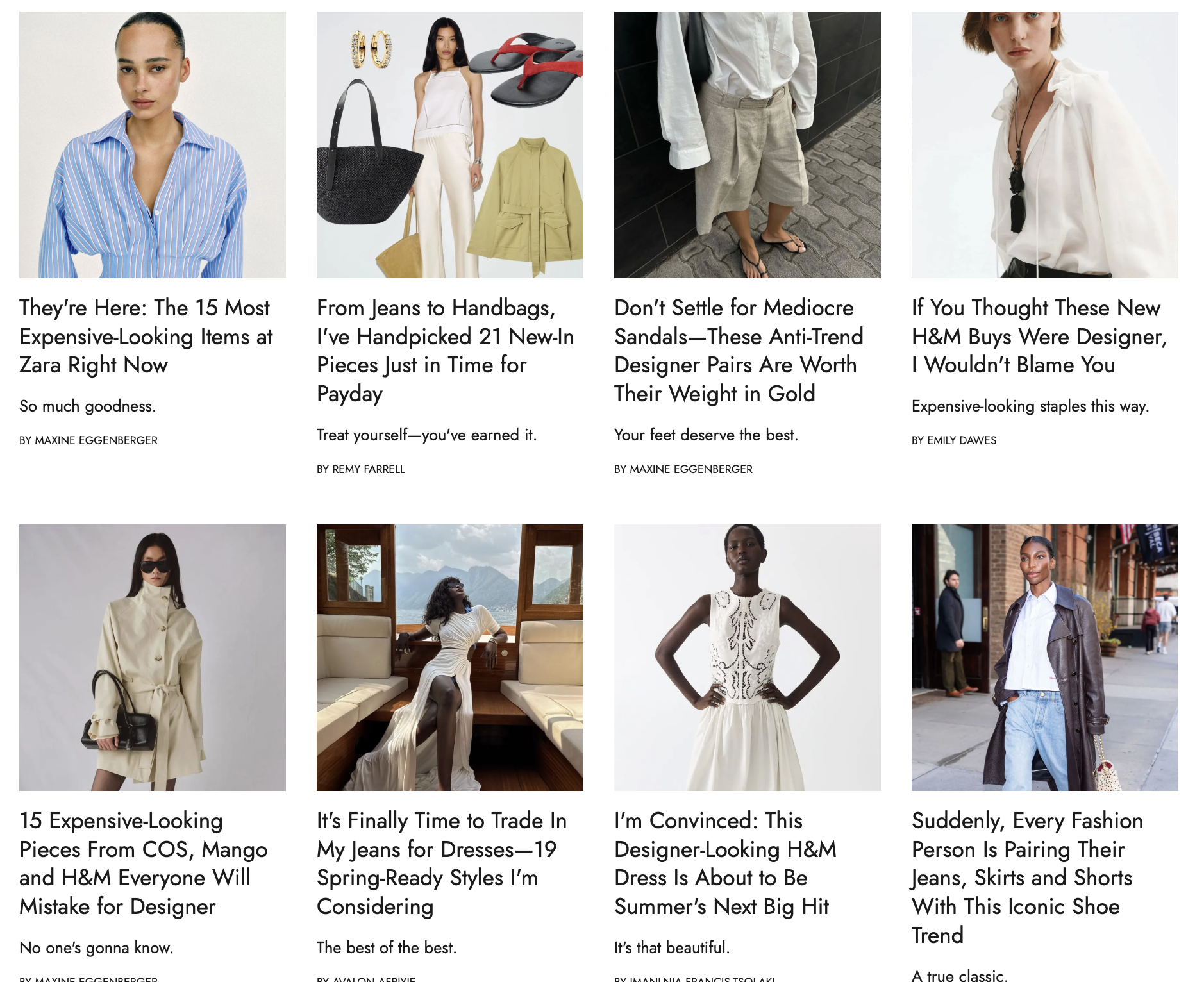 Who What Wear's shopping section is a go-to destination for fashion-forward shoppers