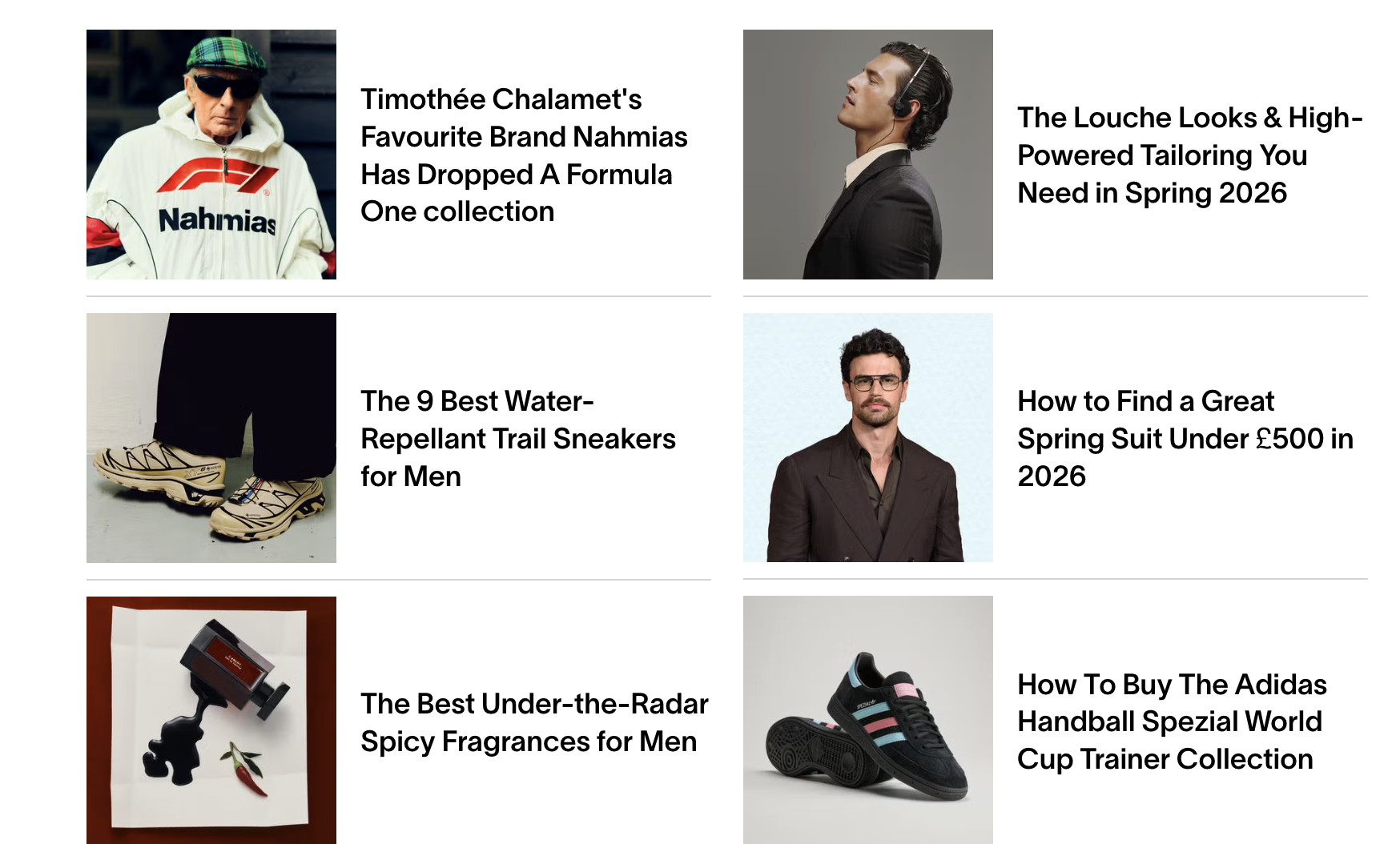 Esquire style shopping press