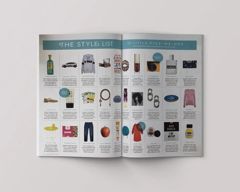 Magazine layout showing a regular feature section, used to illustrate what regular features are for PR pitching