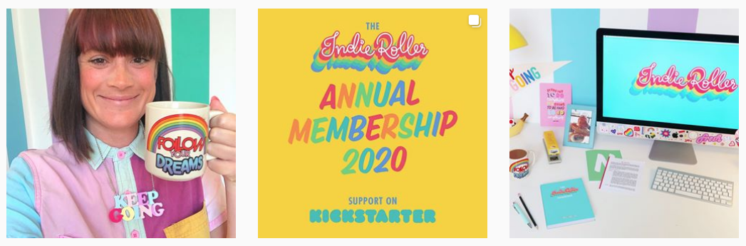 Wona holding a mug, computer on desk