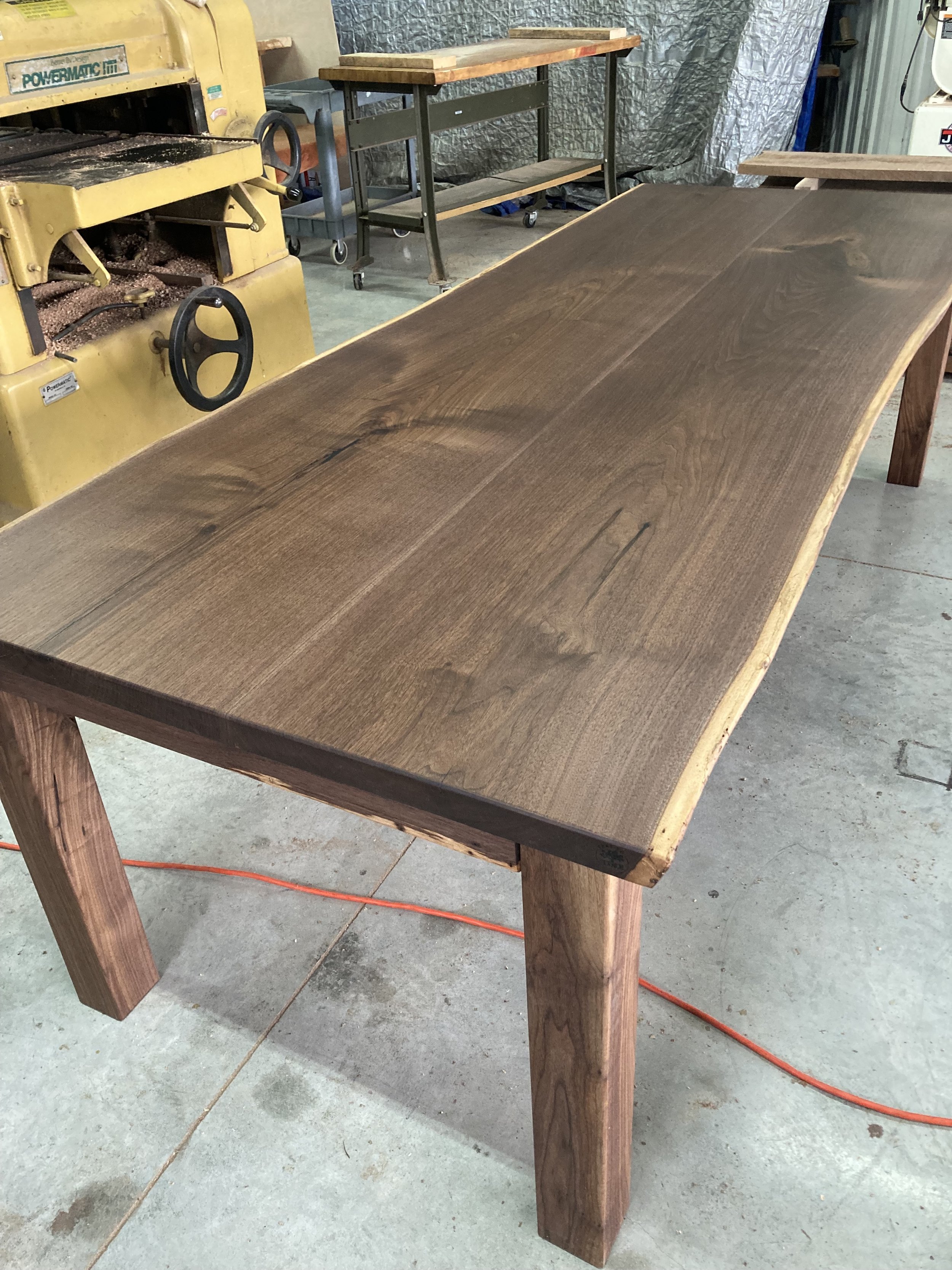 Live edge black walnut dining room table
