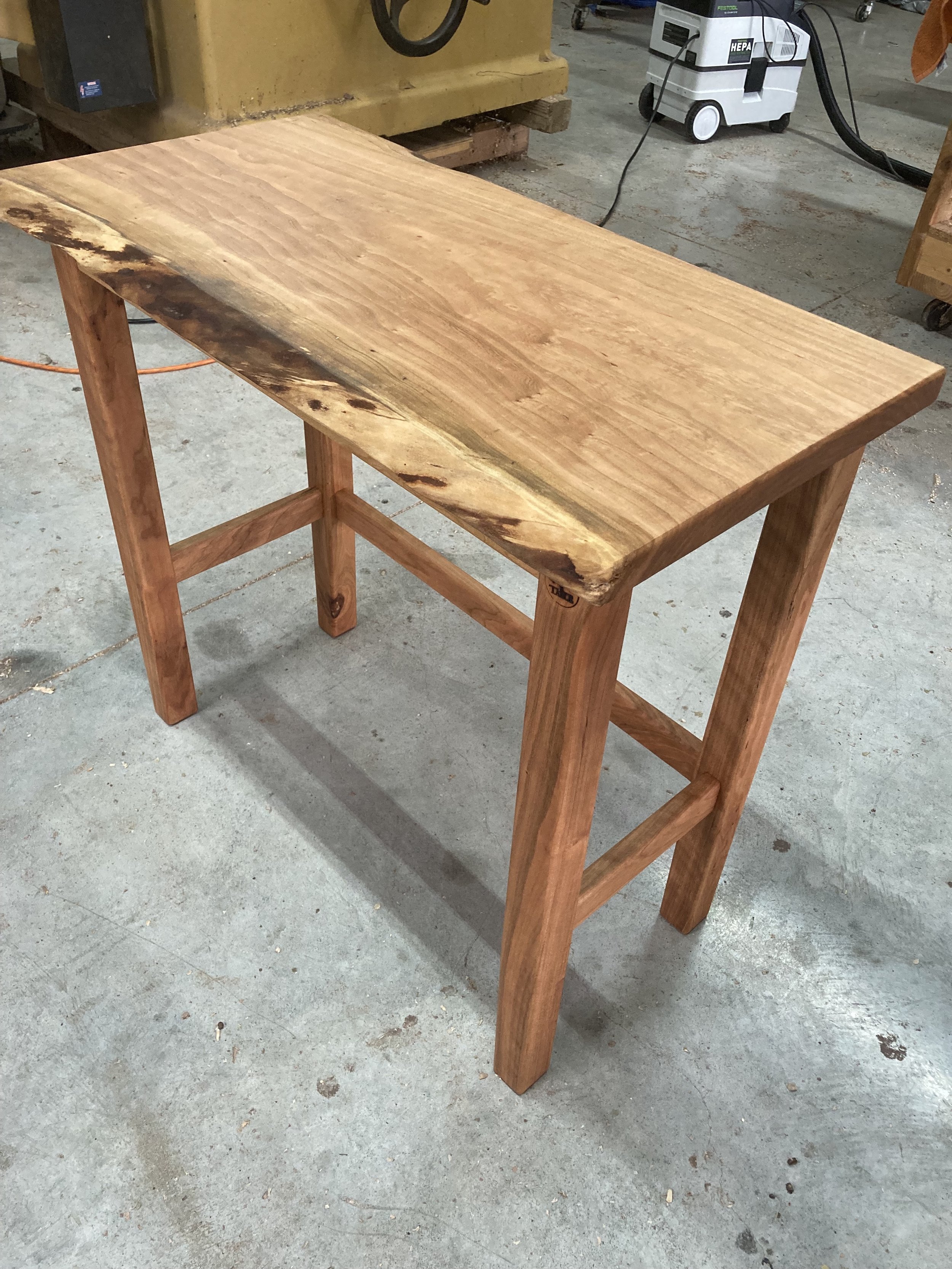 Black Cherry Desk with Tapered Legs