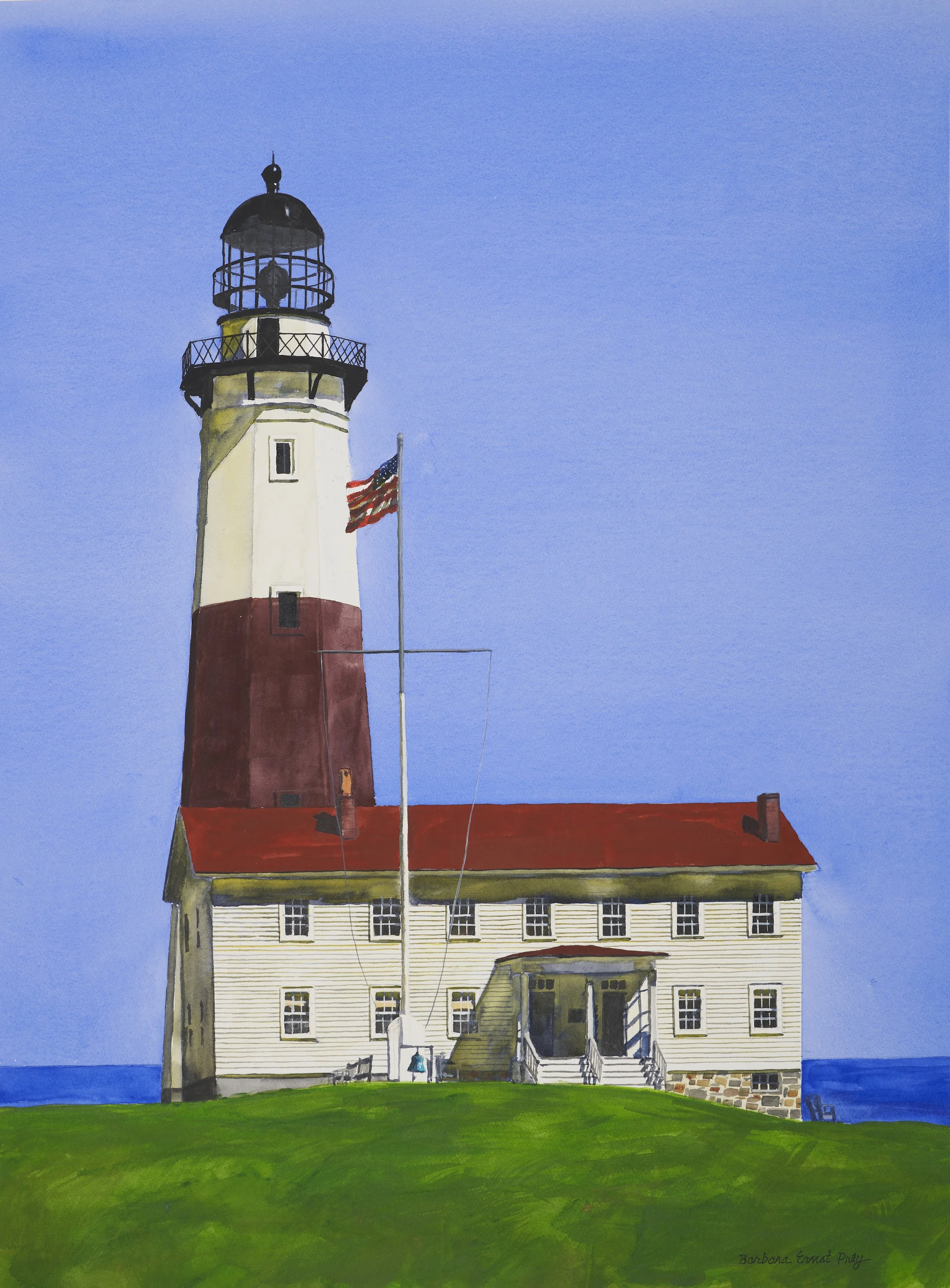 Montauk Point, Watercolor on paper, 29 x 21.5 inches