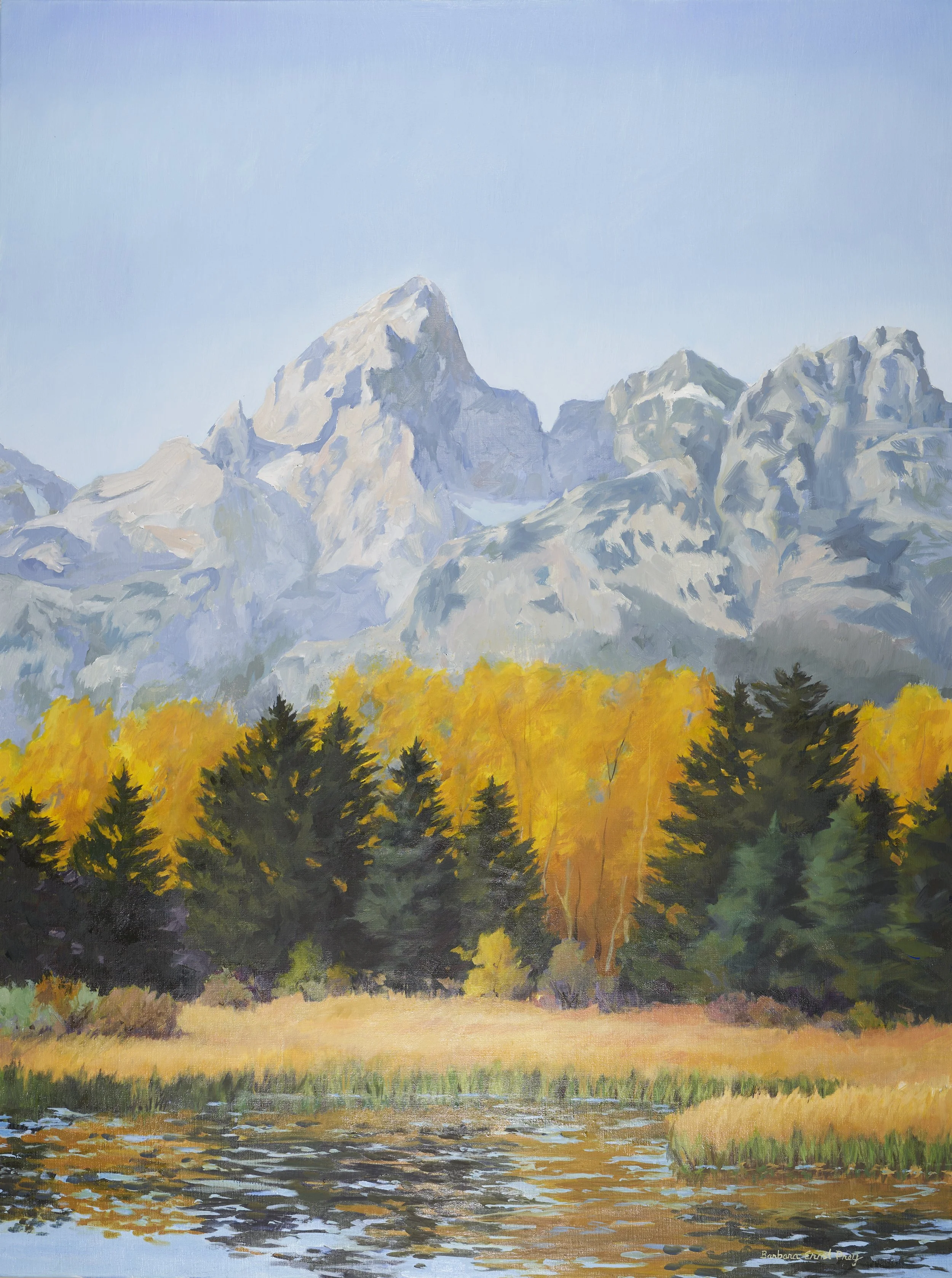 Tetons Fall, 2026, Oil on canvas, 40 x 30 inches