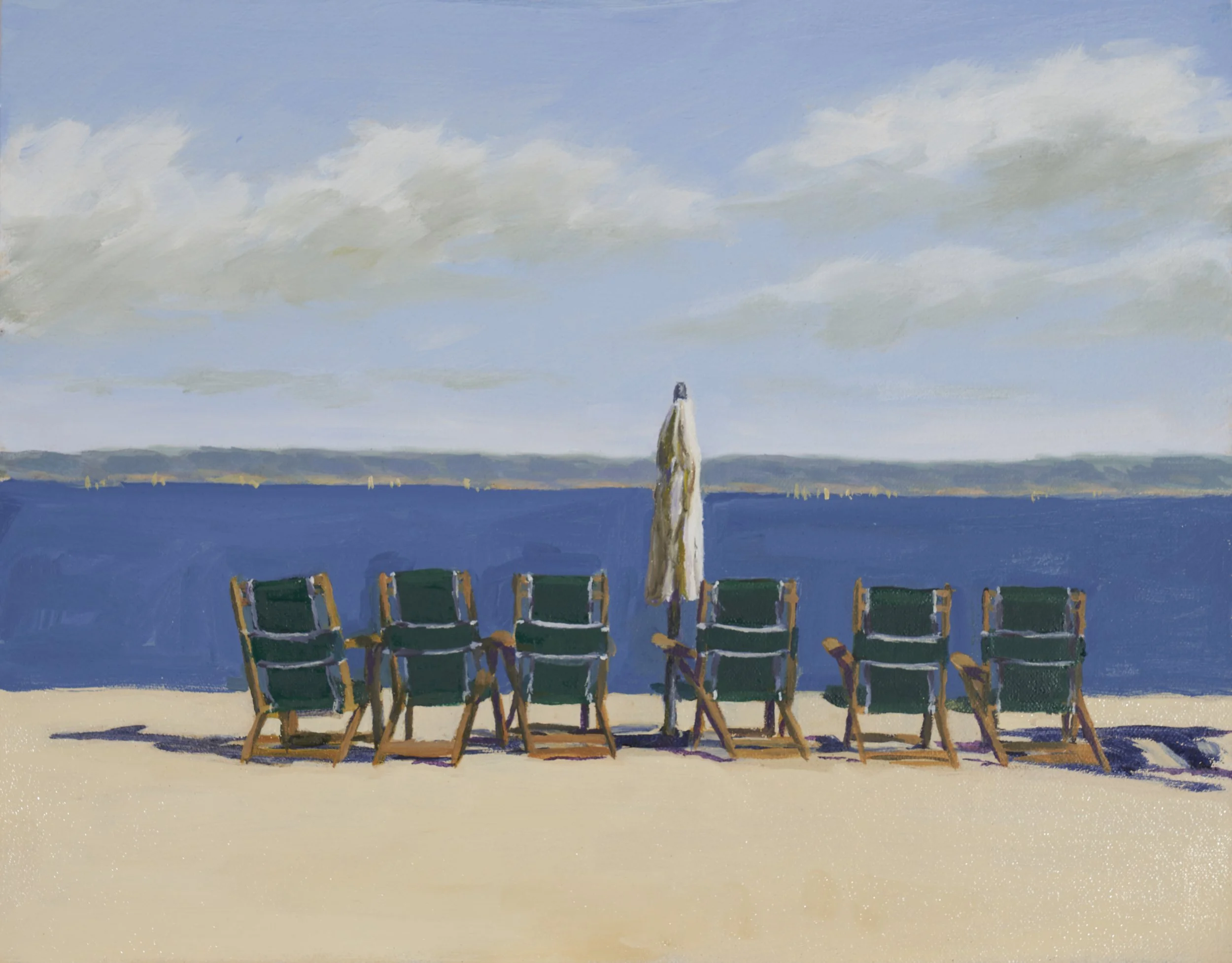 Watching the Race, 2025, Oil on panel, 11 x 14 inches