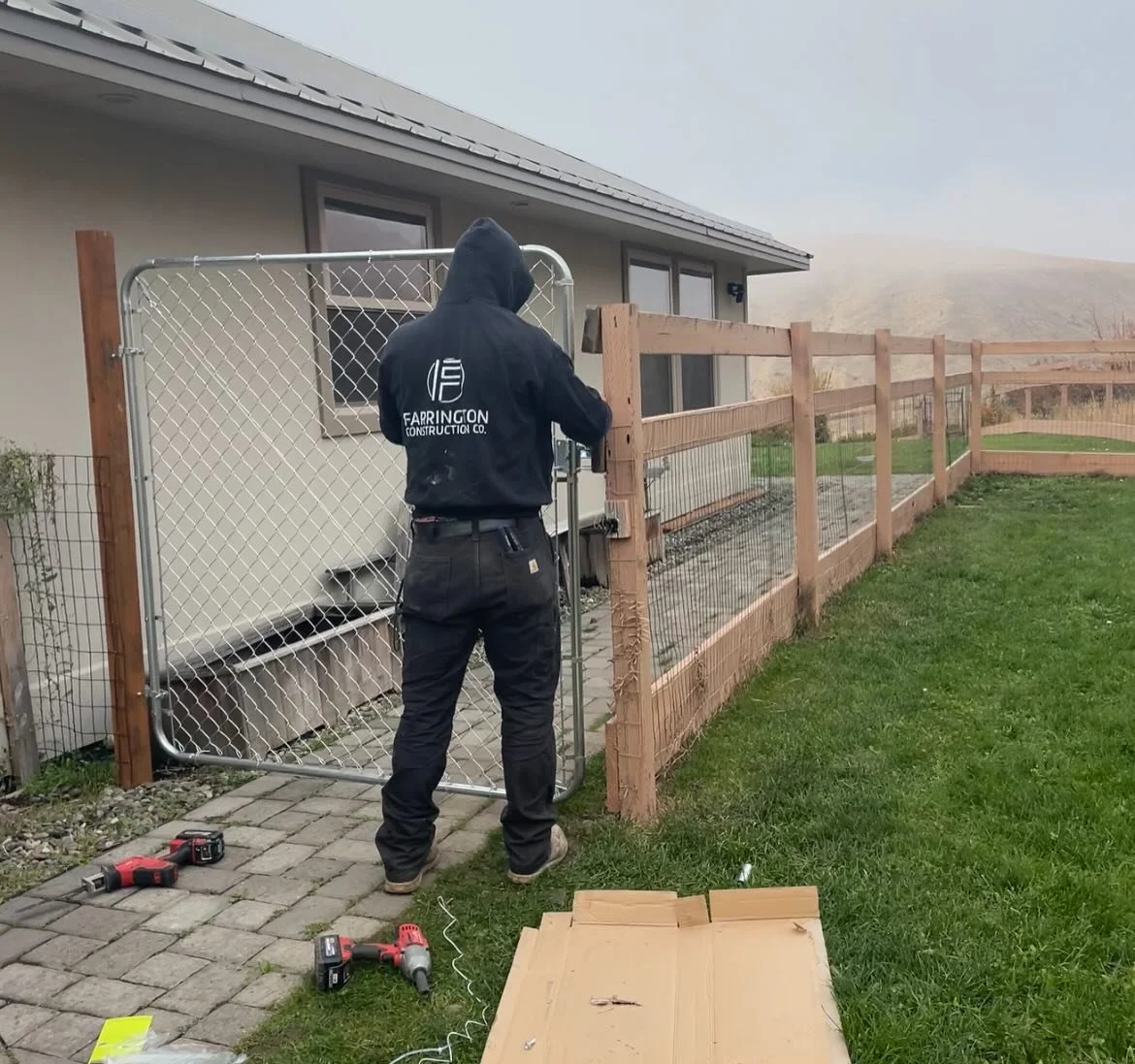 Thank you to Knudson Lumber and Drew Farrington Construction for helping us reinforce the fence at the ranch, which has been tested by around 100 dogs and needed some TLC. We appreciate you helping us keep our dogs safe!!! @farrington_construction_co