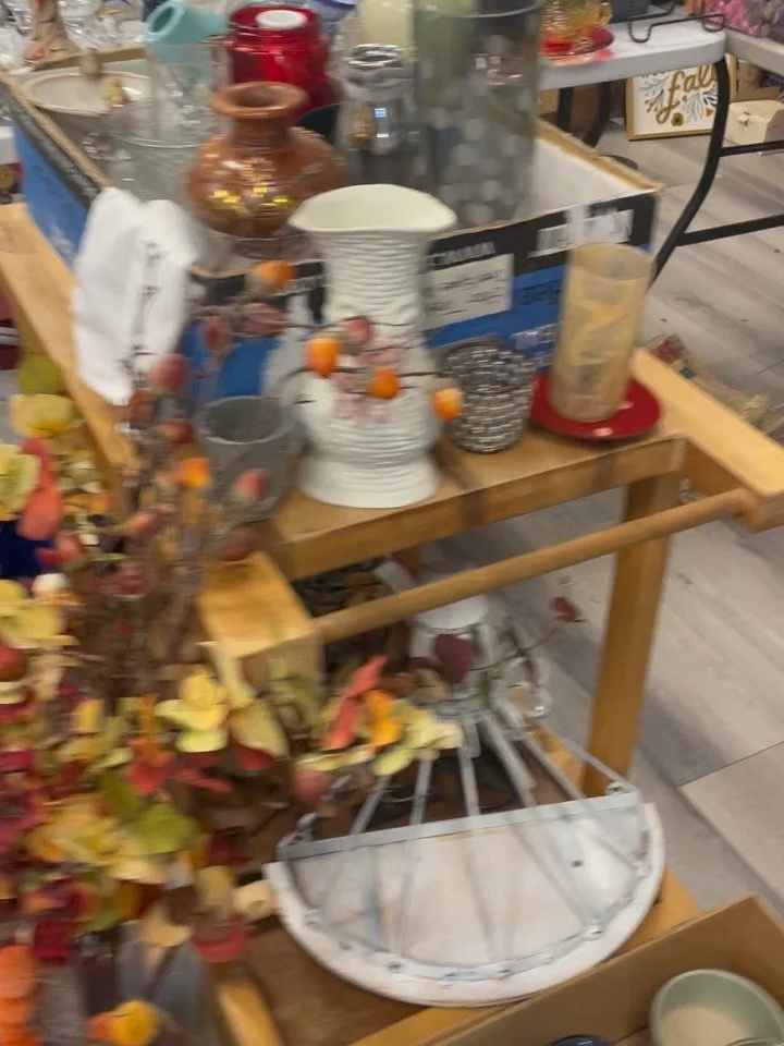 A preview of the treasure available at our super duper GIGANTIC garage sale tomorrow, March 28, from 7 am to 2 pm at Century 21, 101 W Fifth.