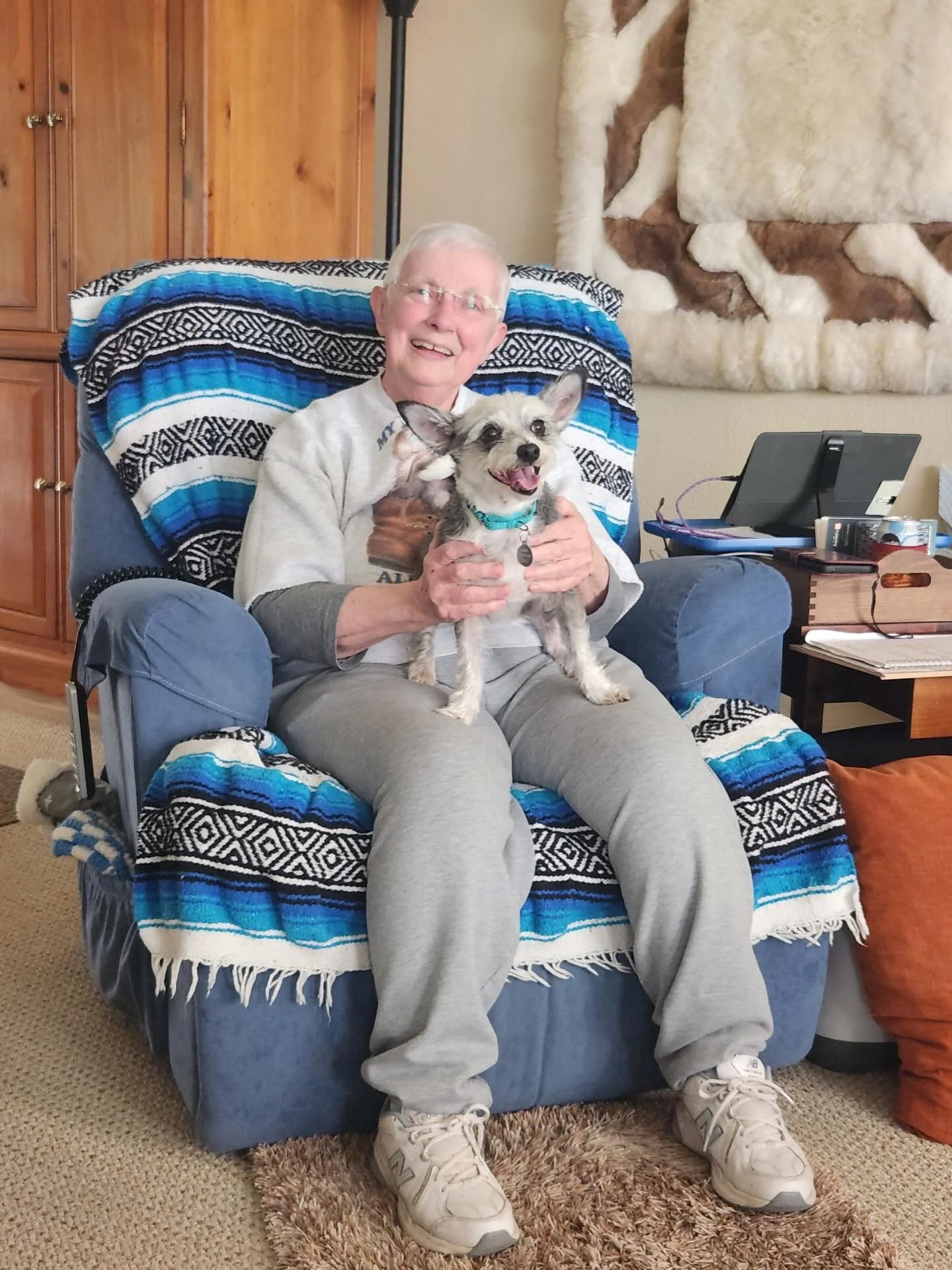 Congratulations to Jane and senior dog Ashley who became family today! Ashley, 8, recently found herself without a home after her human passed. Yakima Valley Pet Rescue took her in and had no luck finding her a home when we contacted them about havin