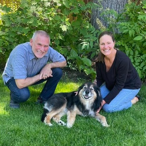 Fiona had a roundabout route to her forever family, Jim and Sasha Wohlpart. 
We got this girl and her companion Charming from the shelter, who found them as strays. They were very bonded, with Fiona looking over her Prince Charming as he fell ill. Sa