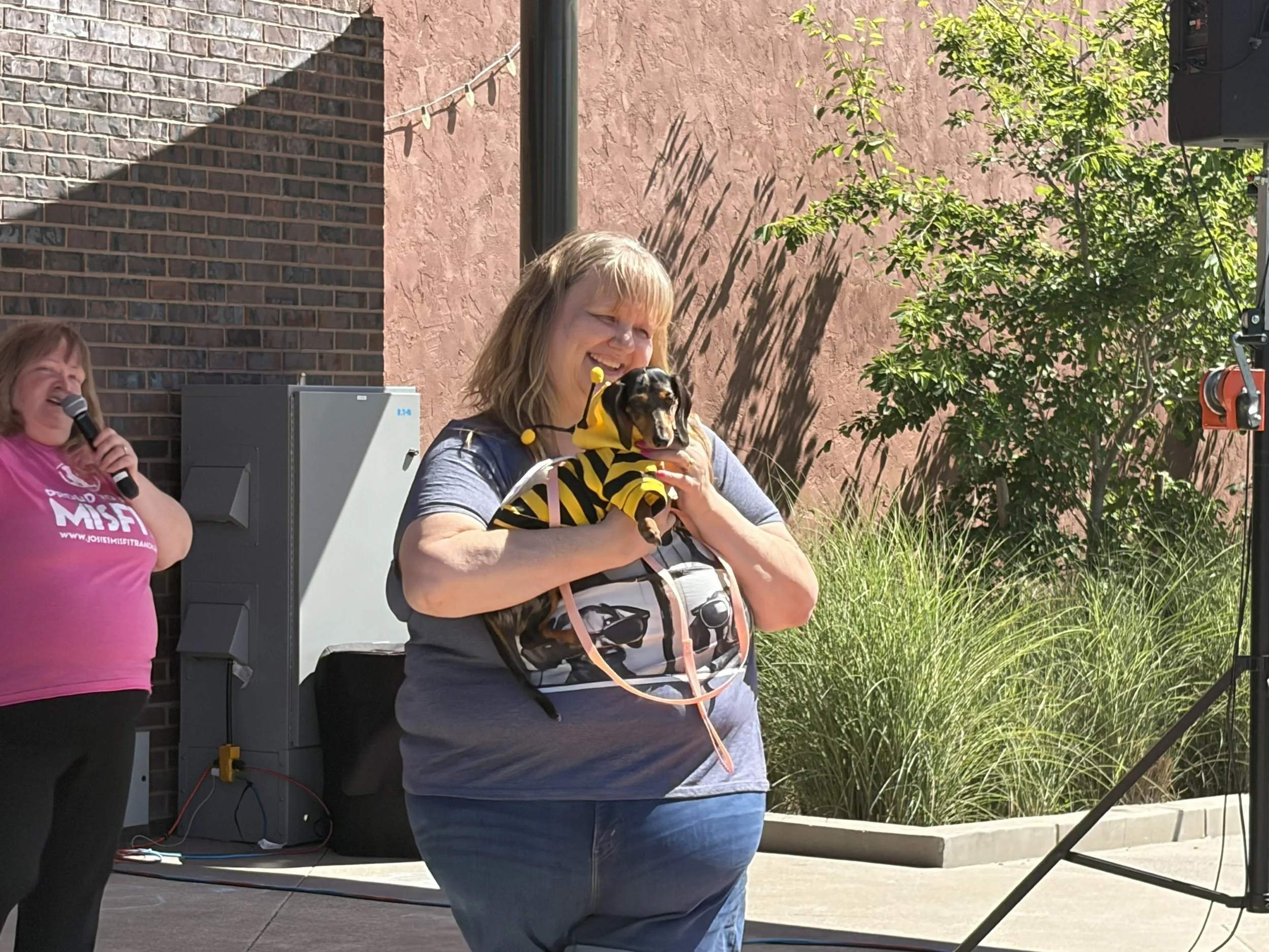 Pam Bowen and Luna the Bumblebee