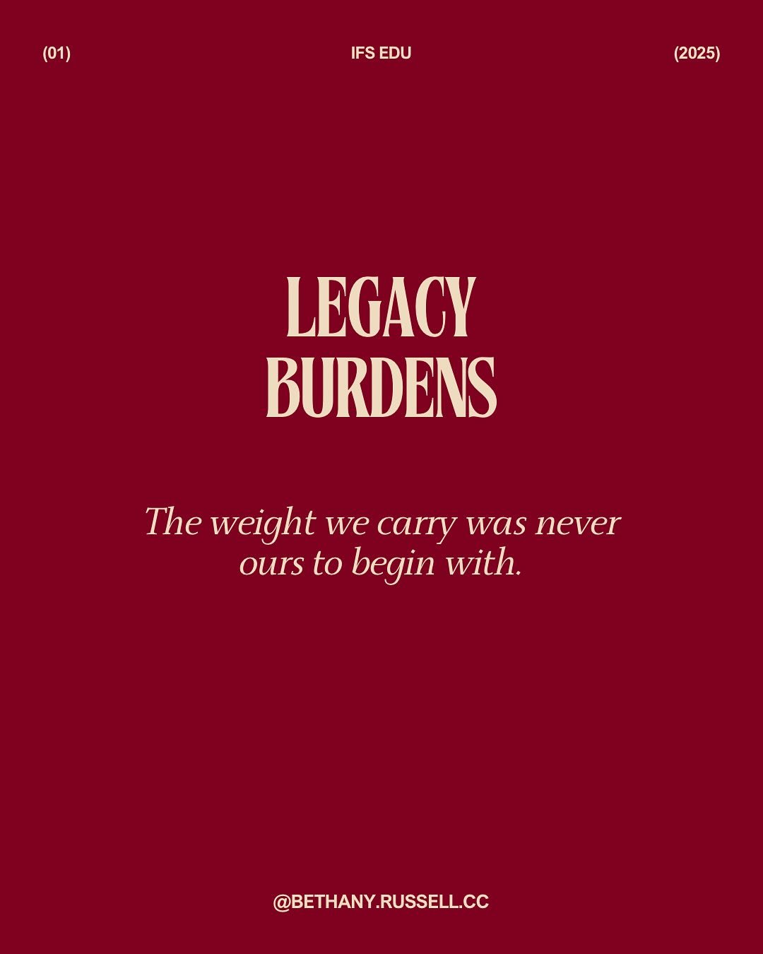 What if those persistent feelings, unexplained reactions, and recurring patterns weren&rsquo;t actually yours to begin with?

Legacy burdens&mdash;the emotional patterns we inherit through our ancestral lineage, culture, and collective consciousness&