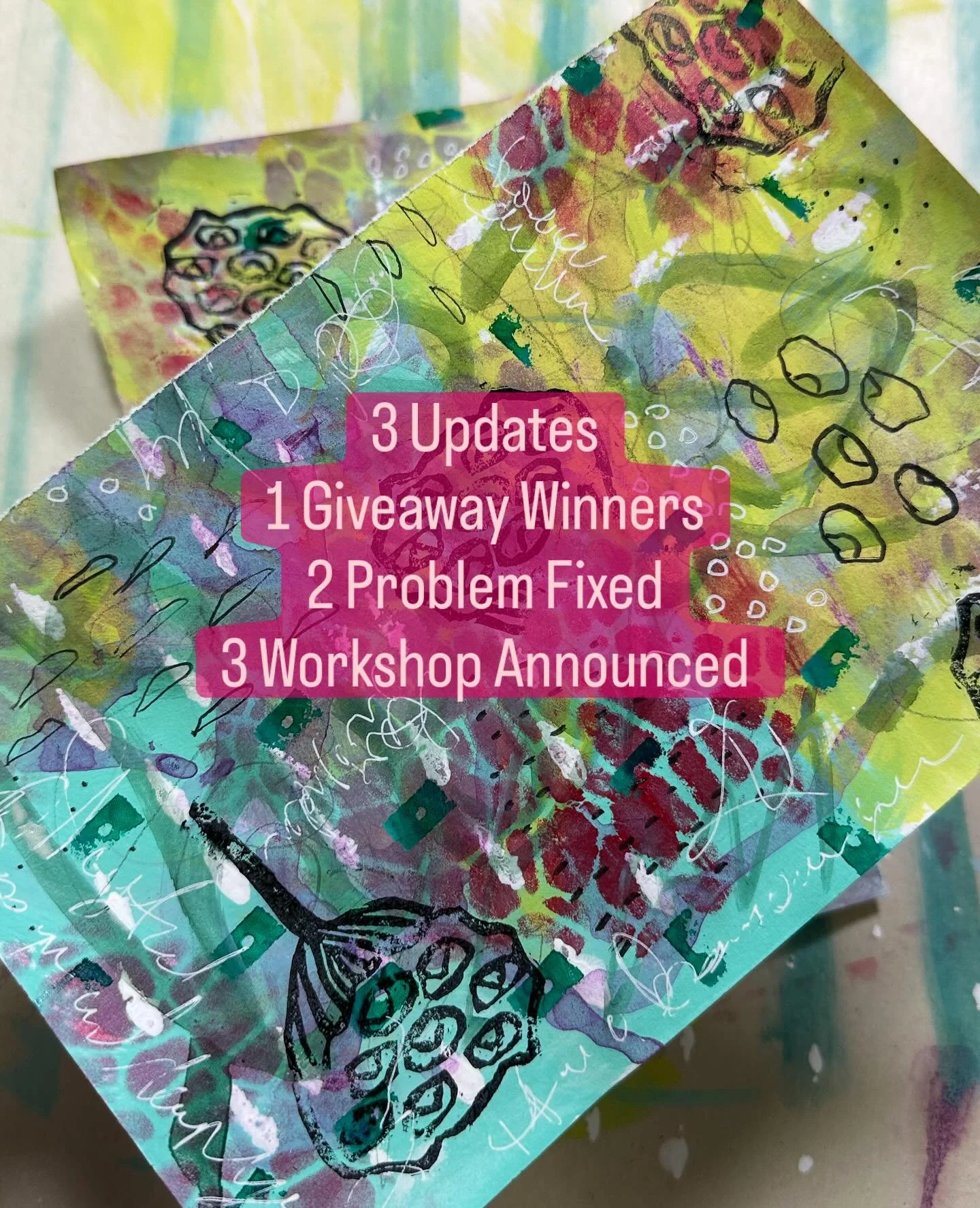 Giveaway Winners + YT Issue Solved + Workshop News!
Video is up. Link in profile. 

#mixedmediart #giveaway #adventworkshop #laurierichardsonhaleyart #createeveryday