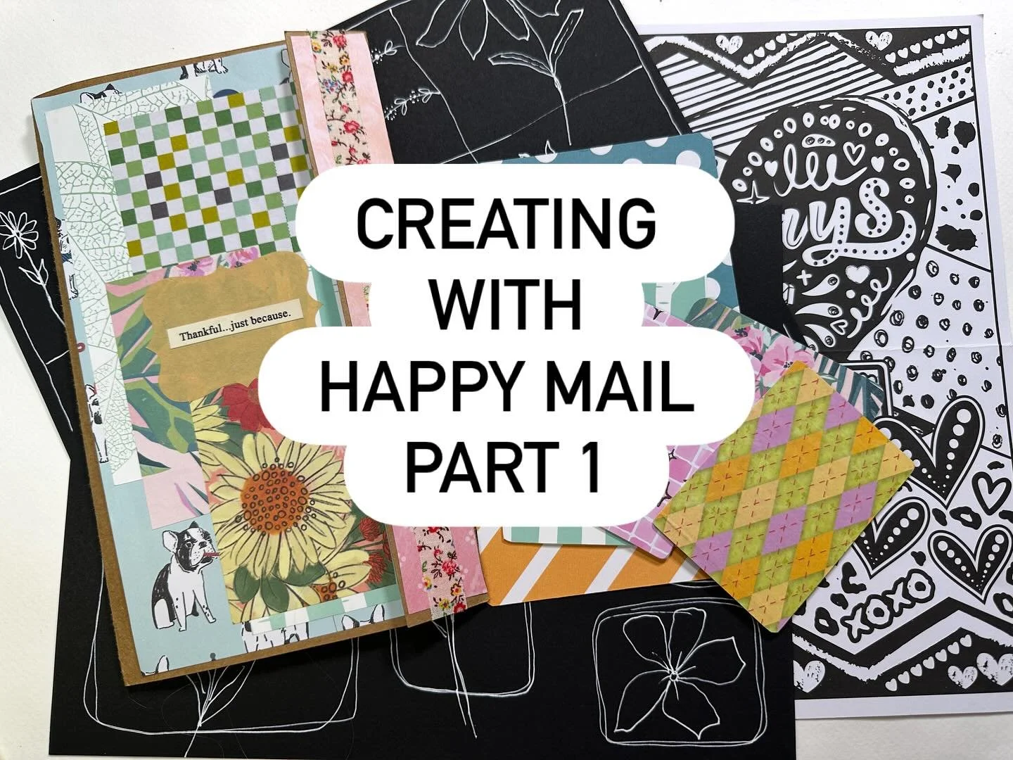 Part 1 Creating With Happy Mail from a swap. Video is up. Link in profile. In Part 2  I&rsquo;ll be adding my own papers and paint. That will be fun and change the look quite a bit. Keep an eye out for it. 👀

#happymailart #mixedmediaart #useyourscr