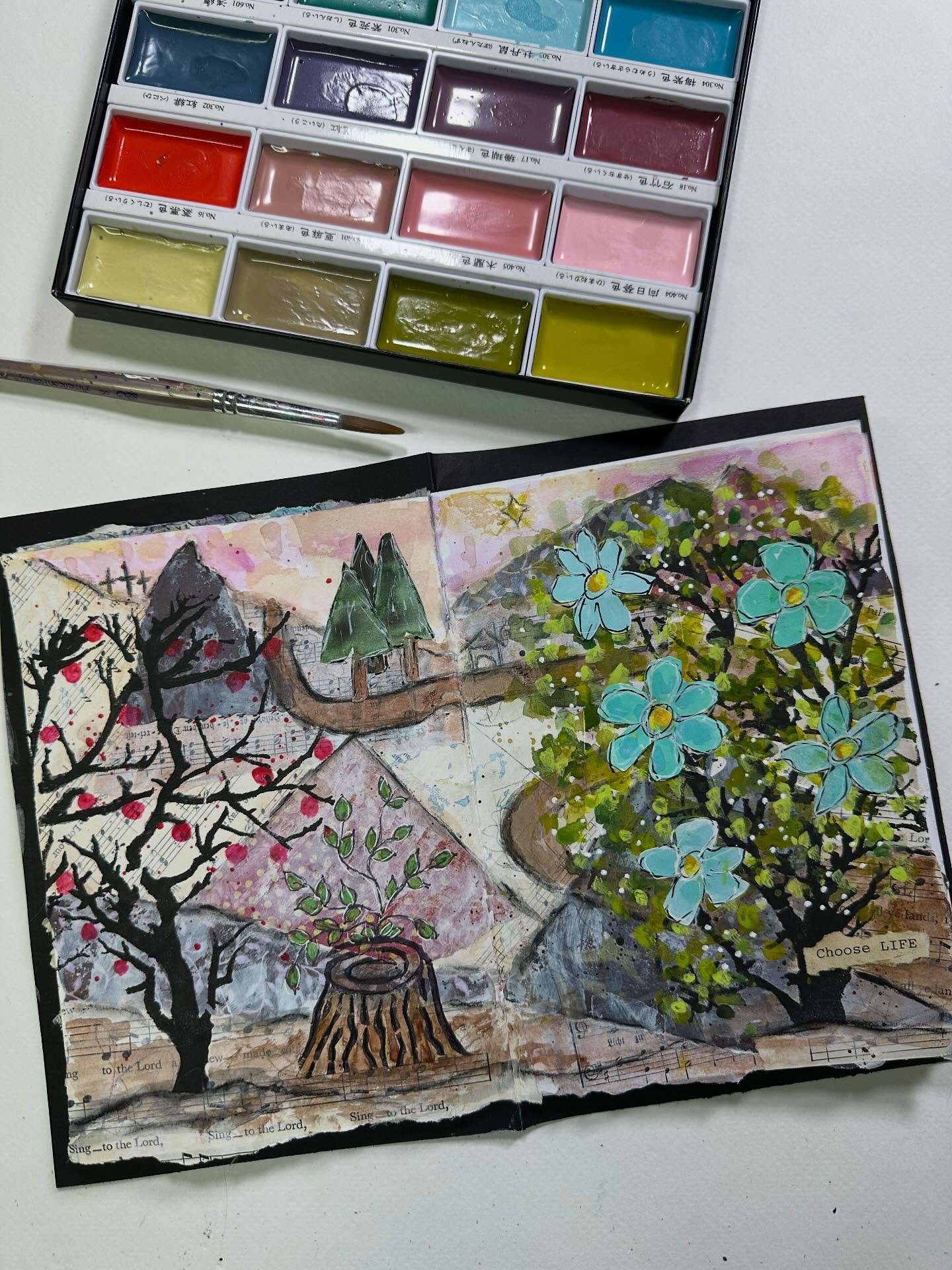 Lesson 4 in Artistic Advent. I followed along with Jenna @jennaartjournal This was such an in depth lesson. I enjoyed it so much. Thanks Jenna. ❤️

You can still join the fun in the Artistic Advent Workshop hosted by @kimpeppercreative Just use the l