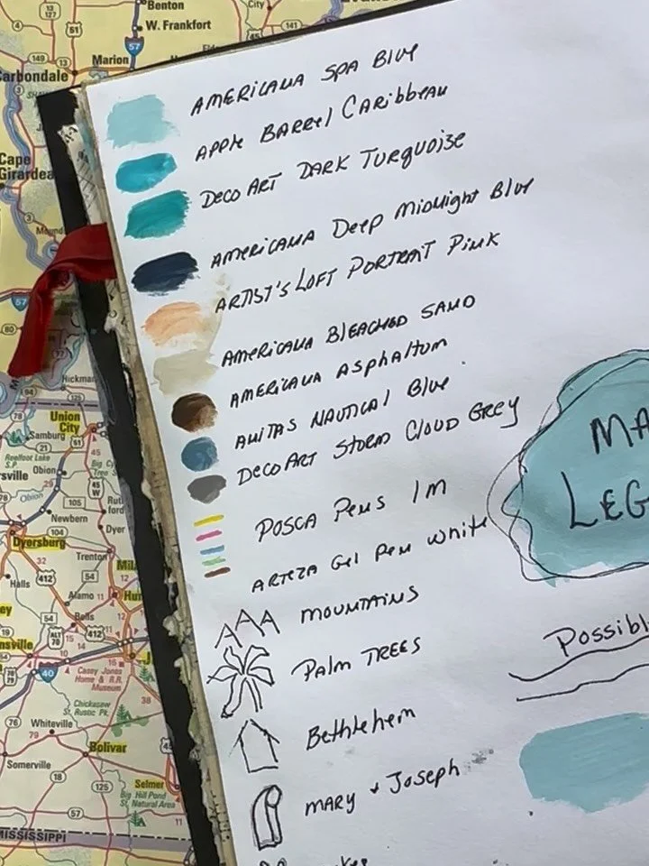 Lesson 8 in Artistic Advent with @createwithchristie Such a great lesson and her map is adorable. I really enjoyed making this little map. Thanks for the fun lesson Christie. 😊

You can still join the fun in the Artistic Advent Workshop until Decemb