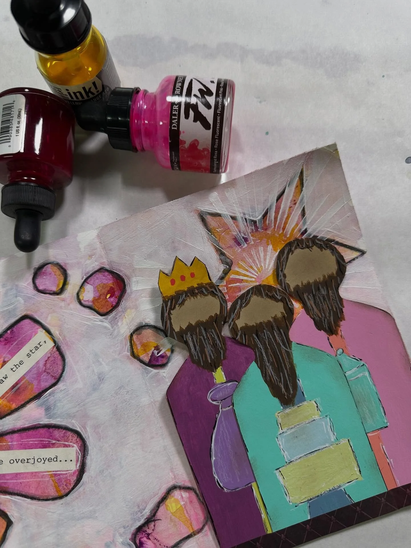 Lesson 11 in Artistic Advent with Me 😊 The wise men travel to find Jesus and worship him. I can&rsquo;t say this enough, I enjoyed creating for this course SO much. It&rsquo;s been amazing and I have learned so much. 

You can still join the fun in 