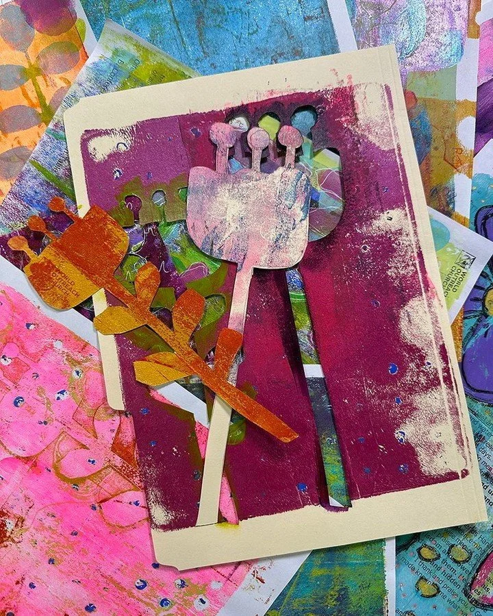 Building More Collage Papers with Layers &amp; Stencils &ndash; Part 3 

In Part 3, I'm taking more of my collage papers and adding layers with handmade and store-bought stencils, acrylic paint, pens, and a few favorite mark-making tools. It's all ab