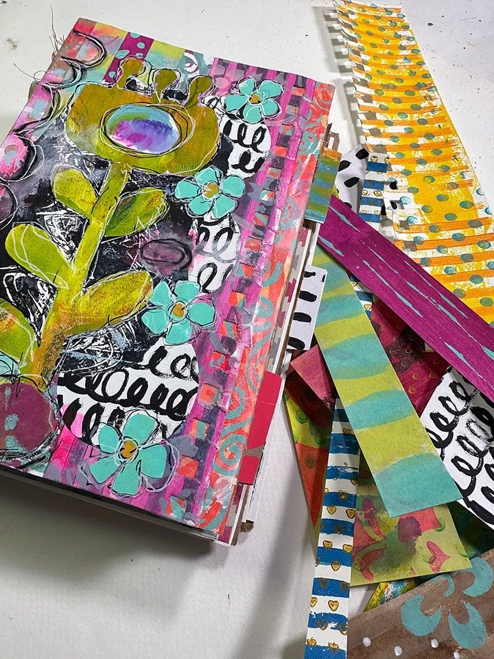 Now Let&rsquo;s Use Those Scraps! Coffee Filter Box Journal 

Video is up - Link in profile

We made the papers (see last video)&mdash;now let&rsquo;s use them! I&rsquo;m taking the painted scraps from the last video and using them to completely tran